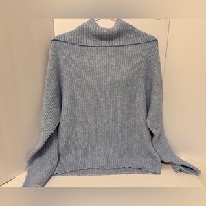 Guess Soft Blue Cowl Neck Sweater